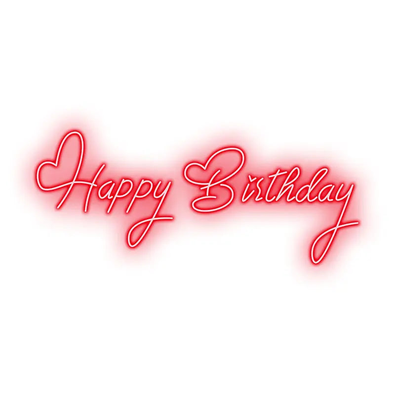 Toysign Custom Happy Birthday Neon Light Sign – Bright LED Party Decoration for Celebrations, Birthdays and Special Occasions