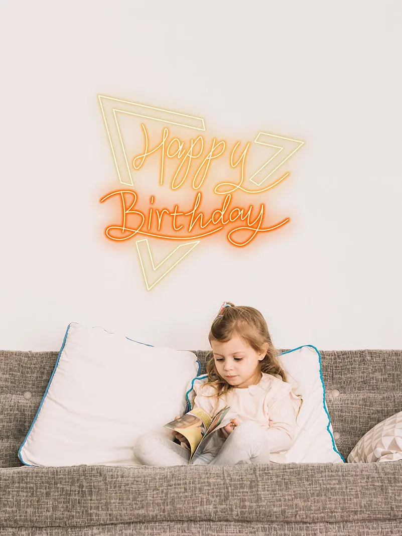 Vibrant Birthday Glow Light, Elevate your birthday décor with this eye-catching neon sign that adds a festive touch to any space