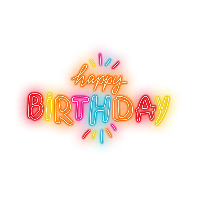 Toysign Custom Neon Light, Colorful Happy Birthday Neon Sign – LED Wall Decor for Birthdays, Party Decorations, and Photo Props