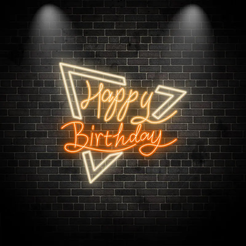 Vibrant Birthday Glow Light, Elevate your birthday décor with this eye-catching neon sign that adds a festive touch to any space