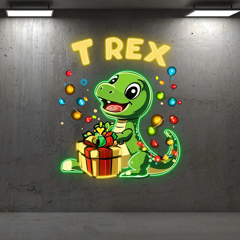 Cute Dinosaur Gift Neon Sign, LED Wall Decor Light, Custom Neon Sign Light, Creative Gift Neon Light For Children
