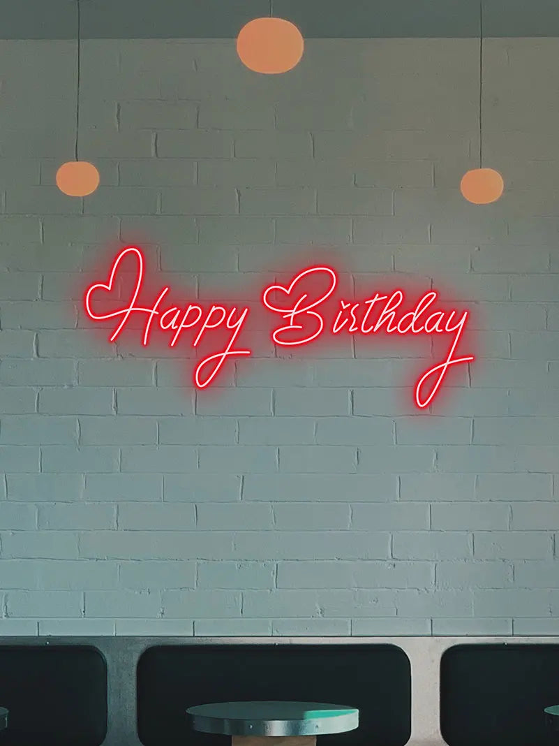 Toysign Custom Happy Birthday Neon Light Sign – Bright LED Party Decoration for Celebrations, Birthdays and Special Occasions