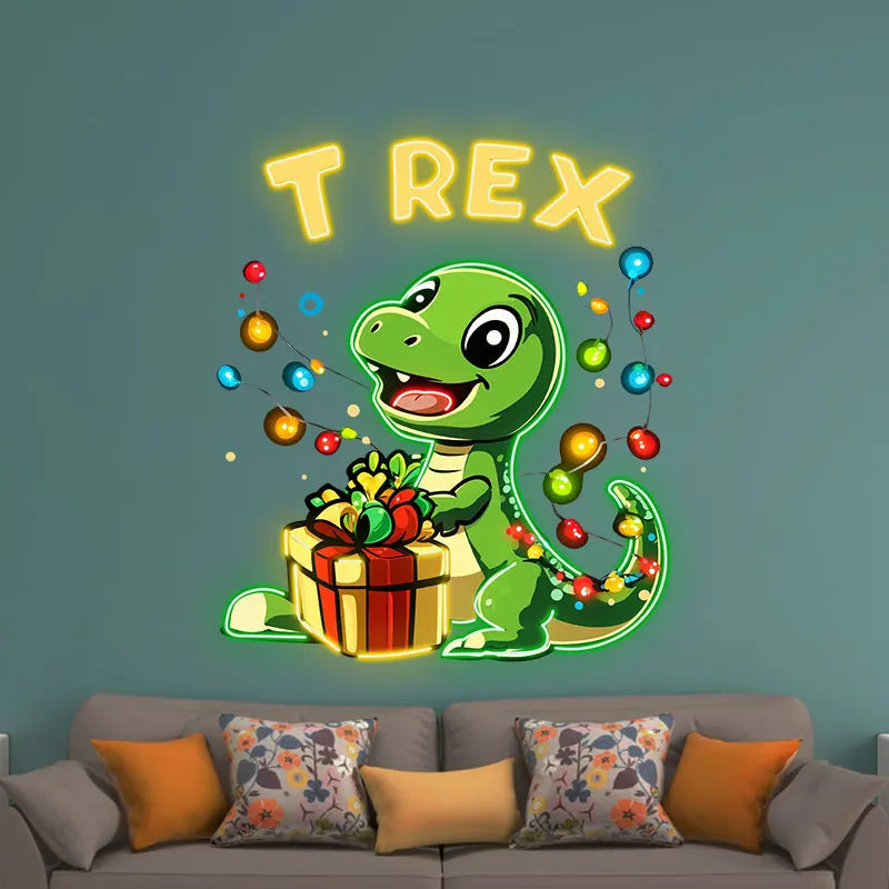 Cute Dinosaur Gift Neon Sign, LED Wall Decor Light, Custom Neon Sign Light, Creative Gift Neon Light For Children