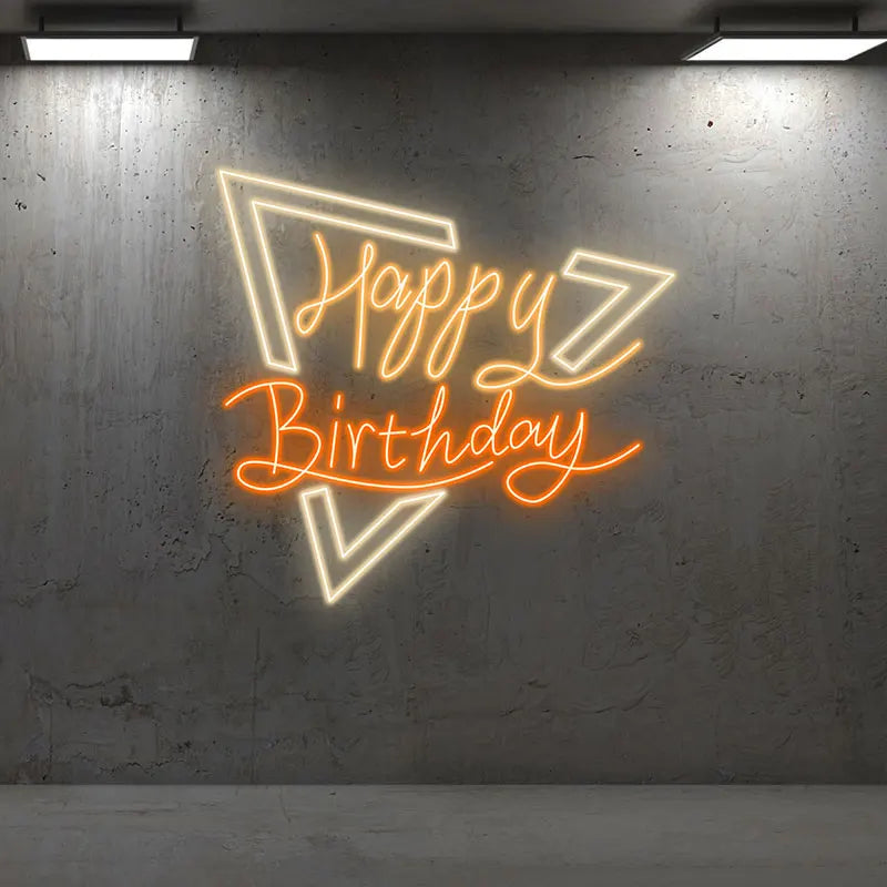 Vibrant Birthday Glow Light, Elevate your birthday décor with this eye-catching neon sign that adds a festive touch to any space