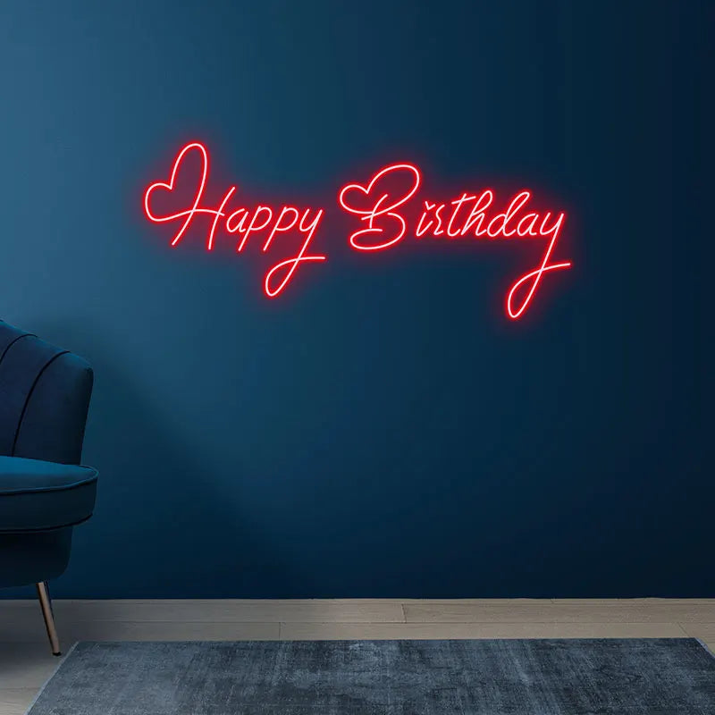 Toysign Custom Happy Birthday Neon Light Sign – Bright LED Party Decoration for Celebrations, Birthdays and Special Occasions