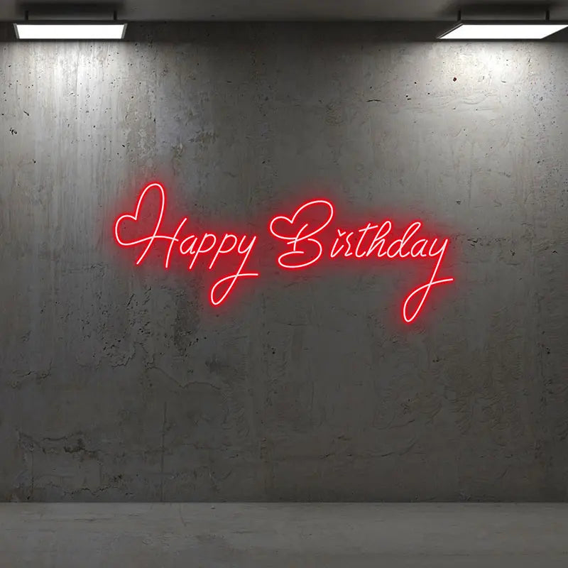 Toysign Custom Happy Birthday Neon Light Sign – Bright LED Party Decoration for Celebrations, Birthdays and Special Occasions