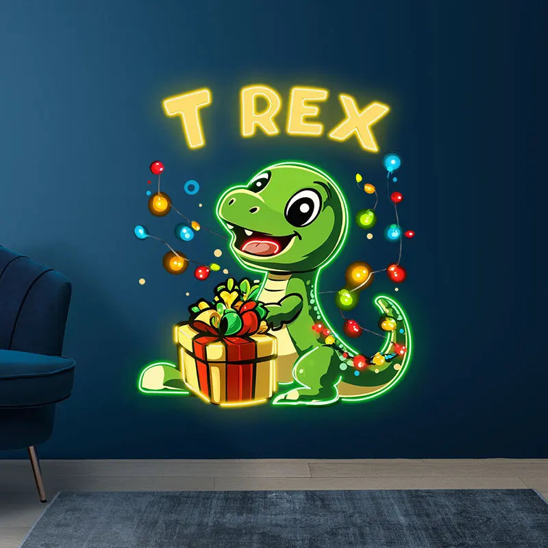 Cute Dinosaur Gift Neon Sign, LED Wall Decor Light, Custom Neon Sign Light, Creative Gift Neon Light For Children