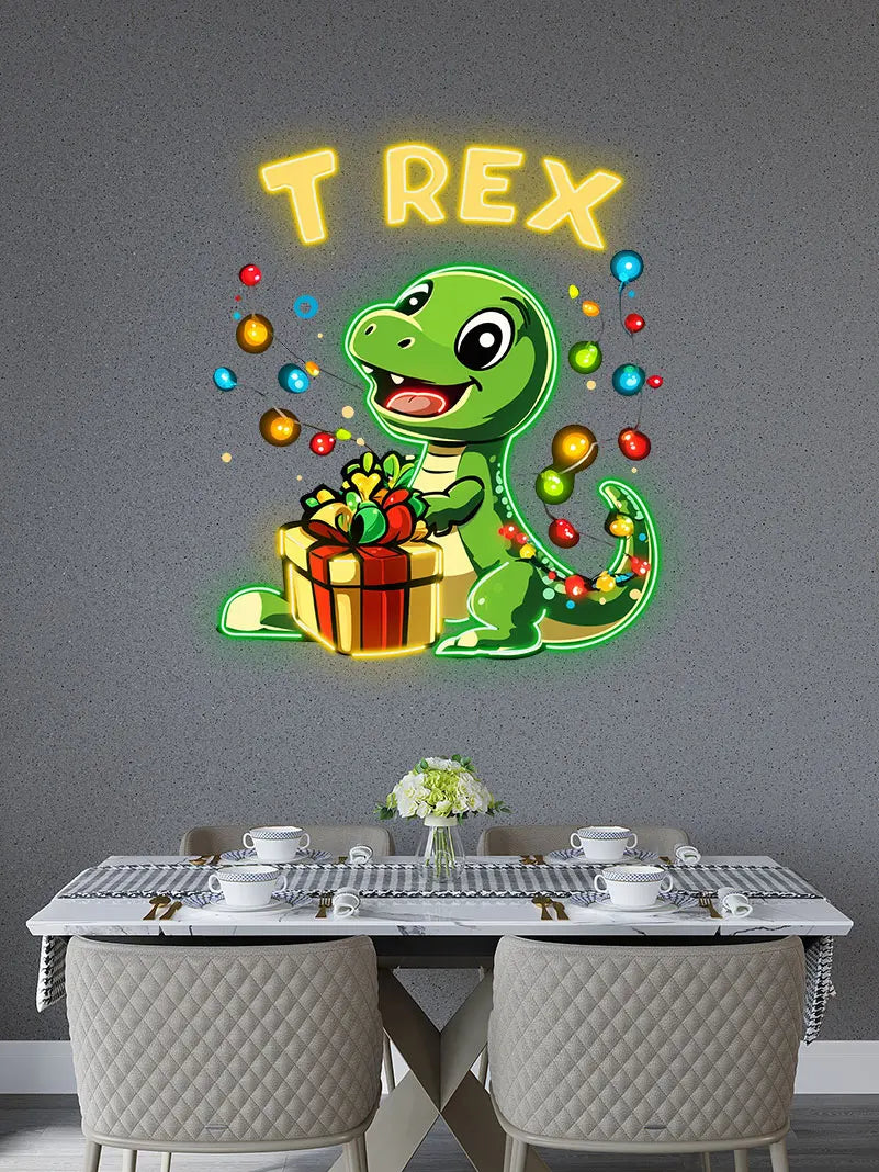 Cute Dinosaur Gift Neon Sign, LED Wall Decor Light, Custom Neon Sign Light, Creative Gift Neon Light For Children