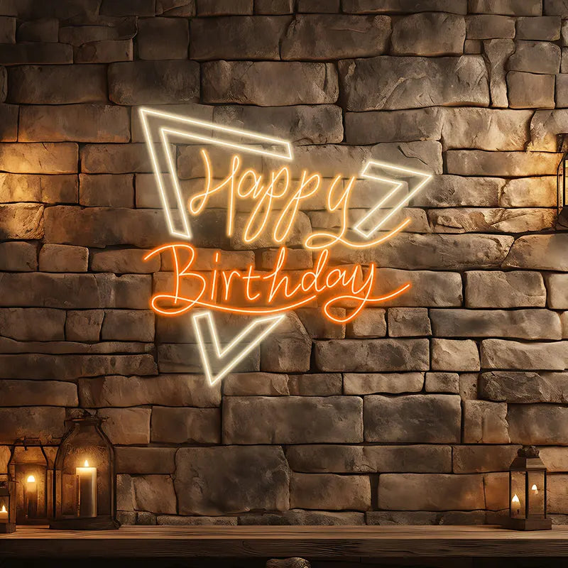 Vibrant Birthday Glow Light, Elevate your birthday décor with this eye-catching neon sign that adds a festive touch to any space