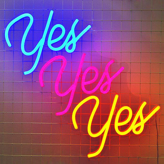 YES YES YES neon signs